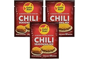 GOLD STAR CHILI Gold Star Cincinnati Chili Seasoning Packets | Authentic Original Chili Mix | 3 Pack | Famous Ohio Style Chili for Spaghetti, Coneys & More
