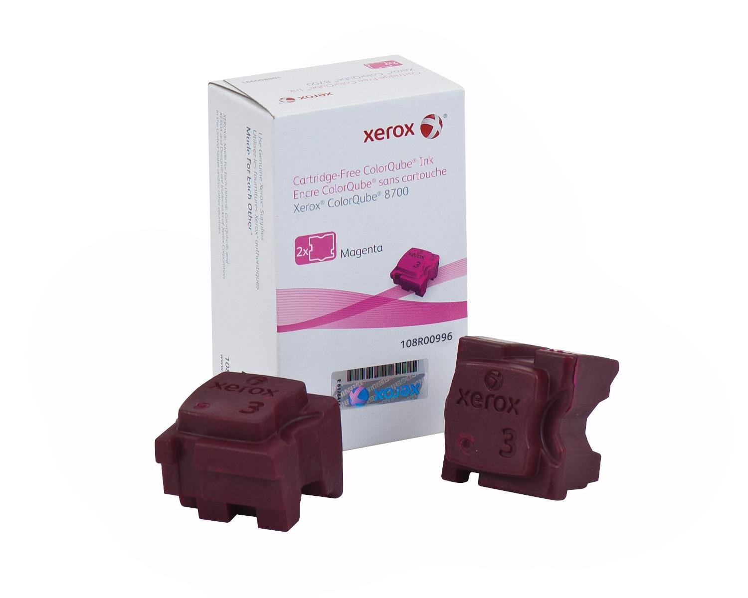 Xerox ColorQube 8700/8900 Magenta Solid Ink (2 Sticks, 4,200 Pages) - 108R00996
