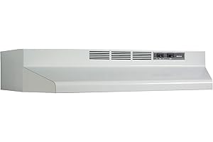 Broan-NuTone F403601 Exhaust Fan for Under Cabinet Two-Speed Four-Way Convertible Range Hood Insert with Light, 36-Inch, White