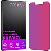 PDDKISS Compatible for iPhone 13/13 Pro/16e/iPhone 14 Privacy Screen Protector Tempered Glass 6.1 Inch, Pink Gradient Anti Spy Anti Blue Light HD Easy Installation