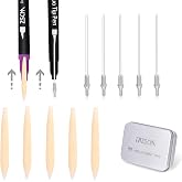 ZSCM Duo Tip Brush Markers Replacement Nib Tips, Include 5 Brush Tips, 5 Fineliner Tips