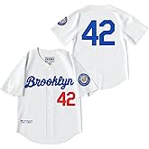 Jackie Robinson #42 Baseball Jersey – Embroidered Throwback with Legacy Patch, Stitched Letters Adult Sizes S–5XL