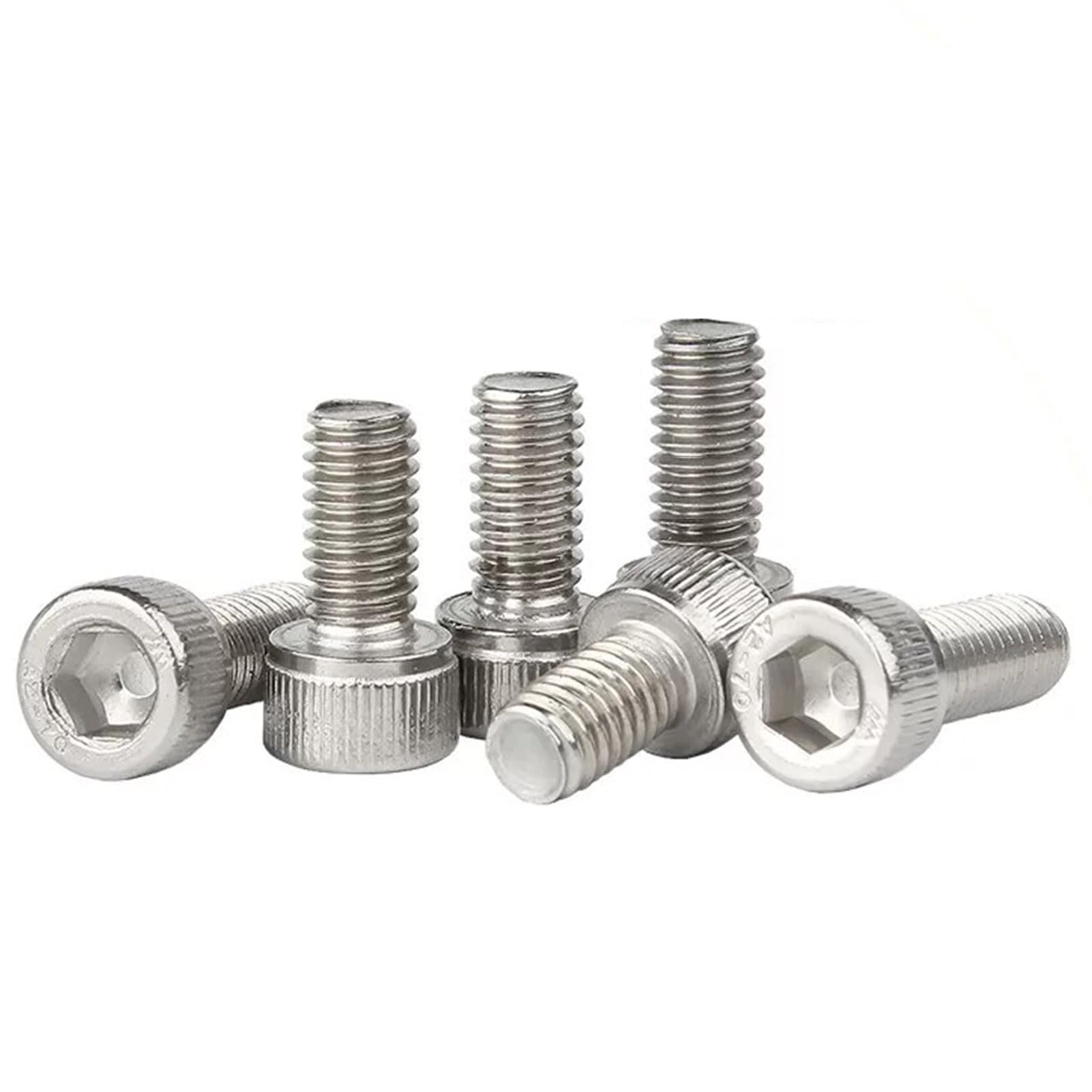 TOP-VIGOR 120Pcs Hexagon Socket Head Cap Screws, M2.5 x 6mm 304 Stainless Steel Replacement Machine Fastener Screws for Bicycle Motorcycle Repair, Professionals Landlords Repairmen