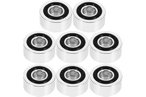 Mikikit 8pcs Silver Aluminum Alloy Speaker Isolation Feet, Turntable Isolation Pad for Reduce Vibration & Resonance, Speaker 