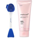 medicube PDRN Cleansing Foam & Pore Brush Set: Multi Pore Brush & Face Mask Applicator and PDRN Marshmallow Whip Cleanser