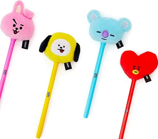 Amazon Ekoi 3個入り Kpop Bts 防弾少年団 グッズ かわいいぬいぐるみ キャラクターデザイン ゲルペン ライティングアクセサリー 学校 オフィス サプライ用 Cooky Koya Chimmyパック ジェルインクボールペン 文房具 オフィス用品