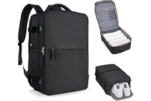 coofay Travel Backpack For Women Airline Approved Carry On Waterproof Sports Luggage Casual Daypack Small Hiking Backpack Black