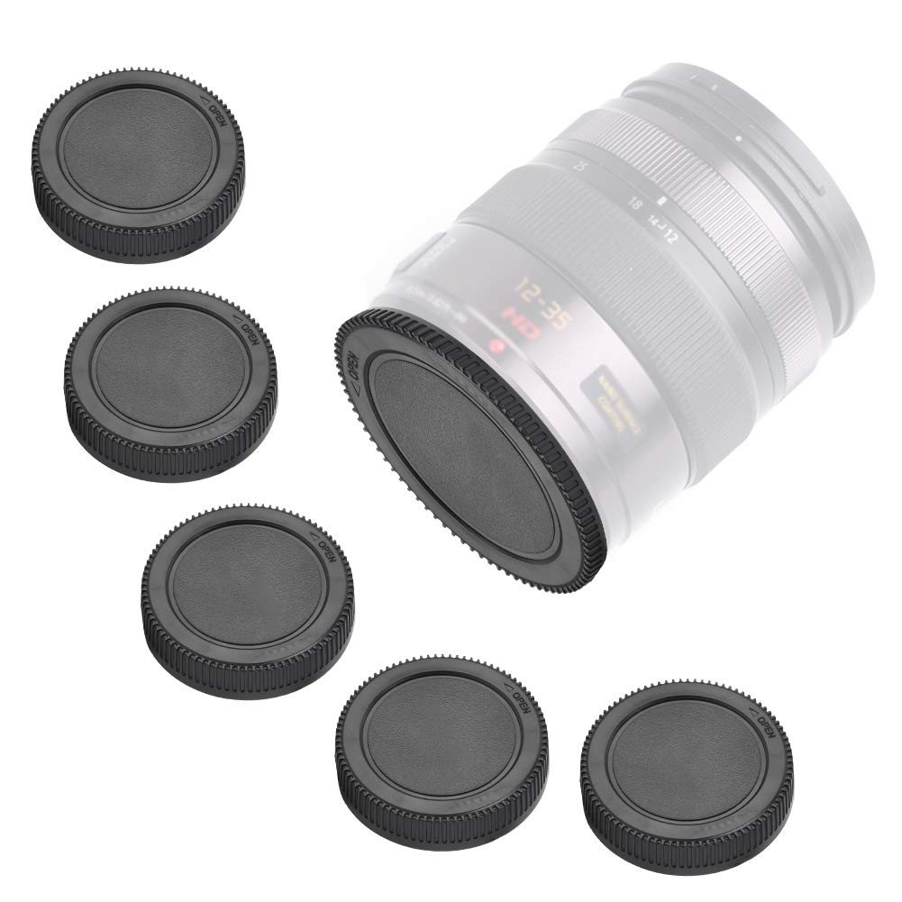 Yunir 5Pcs Rear Lens Cap, Plastic Camera Rear Lens Cap Cover for DMC-GF3/2/1 G10 /3/2 /1 GH2 Micro 4/3