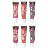 Burt's Bees 100% Natural 6 Count Lip Shine Variety Pack -Moisturizing Lip Gloss - Peachy, Spontaneity, Flushed Blush