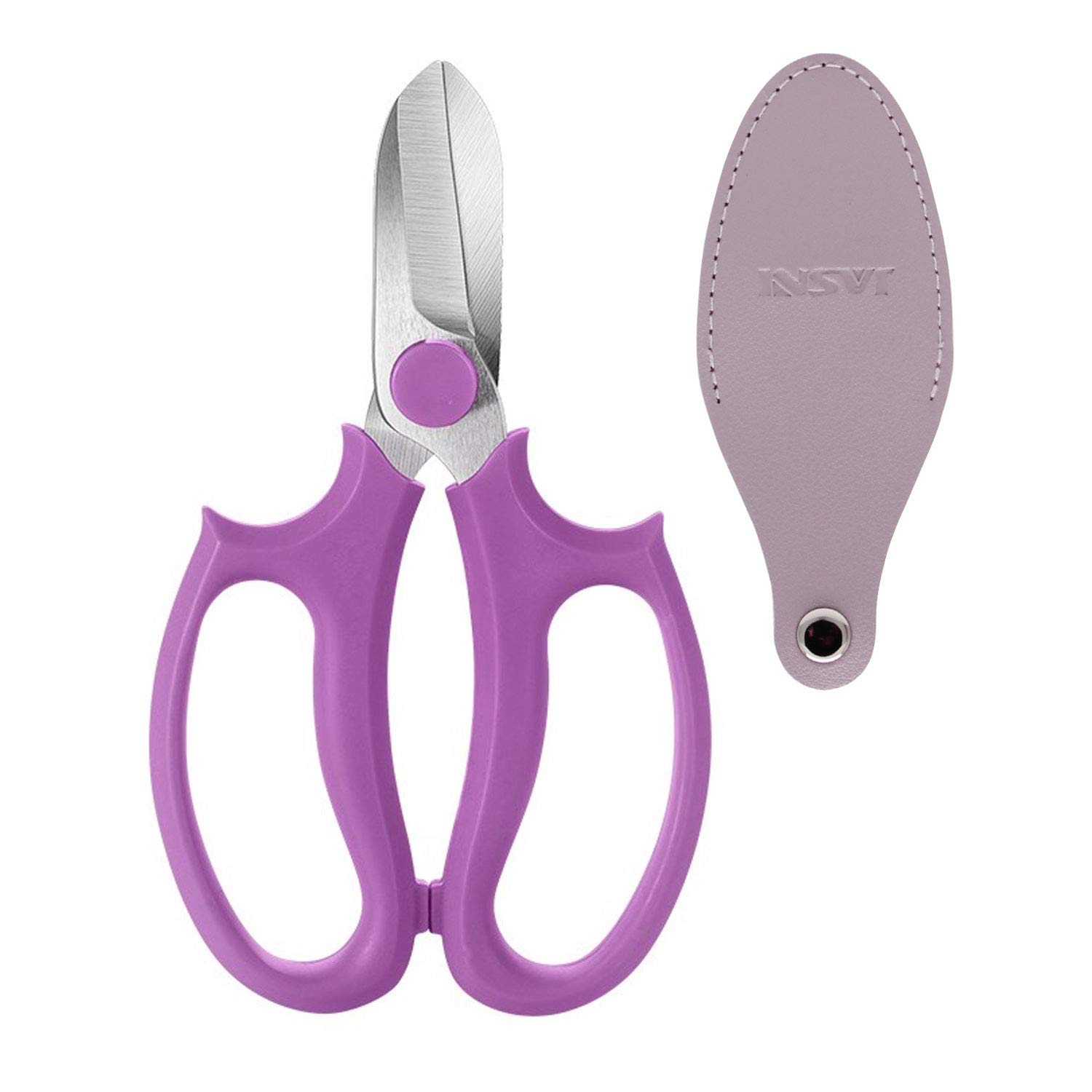 Garden Pruning Shears Scissors with Comfort Grip Handle, Premium Steel Professional Floral Scissors, Perfect for Arranging Flowers, Pruning, Trimming Plants, Gardening Tool (Purple)