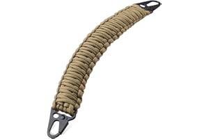 Pitozer Tactical Paracord Handle，9-core Weaving Paracord Strap for Bag Strap Replacement，Molle Attachment with Metal/Plastic Clips for Backpack Sling Bags Water Bottle Holder