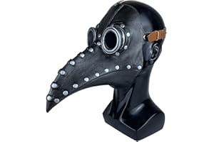 anroog Halloween Plague Doctor Mask for Halloween Party,Steampunk bird plague doctor mask for men women