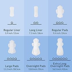 100% Large Organic Pads for Women, Ultra Thin Heavy