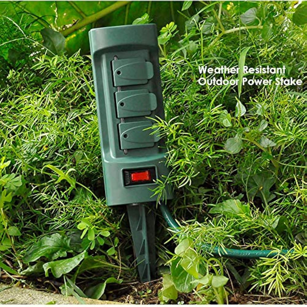 Newly Launched 3Outlet Weatherpfoof Outdoor Yard Power Stake With