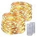 Kohree Battery Operated String Light 20ft 120 LEDs Copper Wire, Waterproof Design Decor Rope Lights for Festival, Wedding, Holiday and Party with Remote Control 2 Pack