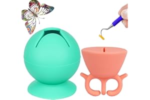 Collecteur de déchets de vinyle en silicone avec ventouse, 2 outils de scrapbooking avec anneau collecteur de déchets en viny