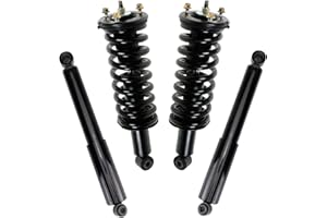 TRQ Front and Rear Complete Strut Assembly & Shock Absorber Kit Complete Strut & Coil Spring Assembly Compatible with 2005-2015 Nissan Xterra
