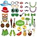 BESTOYARD Photo Booth Props Hawaii Luau Summer Beach Pool Party Supplies Wedding Birthday Baby Shower Party Photo Booth Props Kit 36pcs