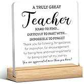Teacher Appreciation Gifts for Women Teacher Men Birthday Thank You Gifts Ideas for Teachers Office Desk Decor for Home Acrylic Sign Christmas Gift