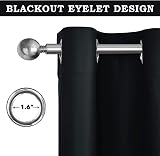 Aspire Homeware Blackout Curtains Eyelet 46x54 Inch Pair Thermal Ring Top view 7
