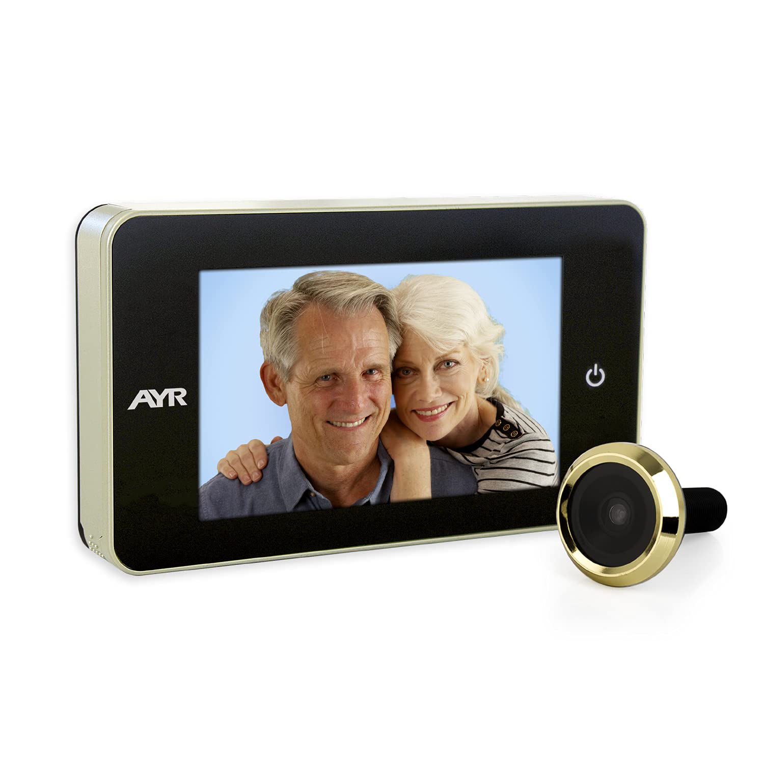 AYR 754 Digital Peephole - Matte Nickel/Brass Finish