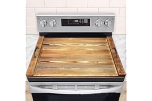 Weceleh Wood Stove Cover for Gas Stove,Noddle Boards with Handles,Electric Stove Top Cover,30"(W) x 22"(D) x 1.2"(H)