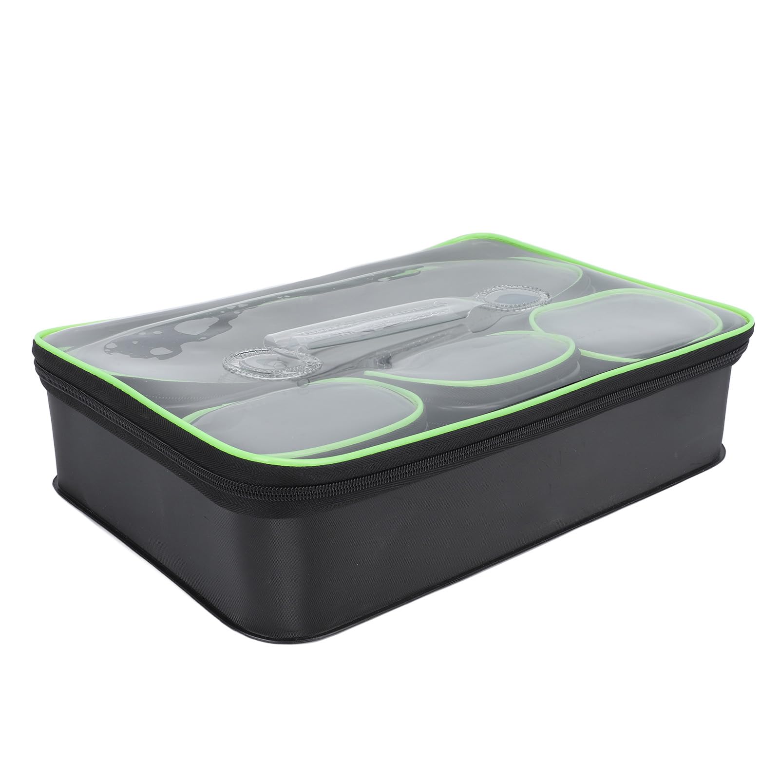 Waterproof Fishing Tackle Box, Large Capacity Lightweight Thickened EVA Tackle Storage for Anglers Travel Hiking Outdoor Adventures