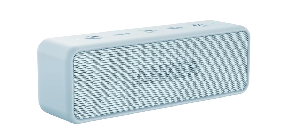 Anker Soundcore 2 Portable Bluetooth Speaker with Stereo Sound, Bluetooth 5, Bassup, IPX7 Waterproof, 24-Hour Playtime, Wireless, Speaker for Home, Outdoors, Travel Image