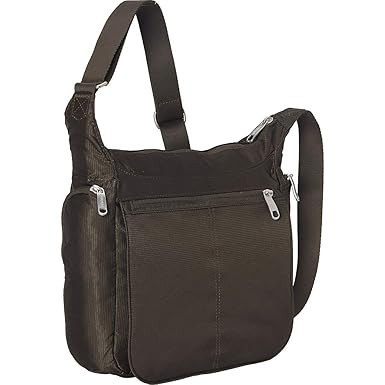eBags eBags Piazza Daybag 2.0 with RFID Security - Small Satchel Crossbody for Travel, Work, Business - (Dark Olive Green)