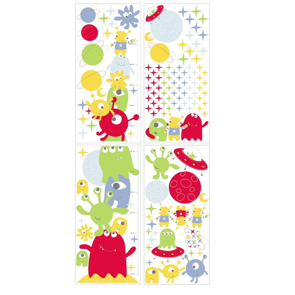 The Gro Company Height Chart Sticker Set Alfred and The Aliens