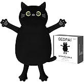 Microwave Heating Pad for Pain Relief, 17" x 15" Microwavable Heating Pads for Neck Shoulder, Cramps, Back Pain, Muscles, Joints, Natural Heat Pack Moist Heat, Menstrual Period, Small Black Cat