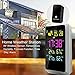 Digital Alarm Clock, Weather Station Wireless Indoor/Outdoor with Temperature/Humidity/Forecast,Large Night Lighting LCD Screen Date Time Displaying Clock, White