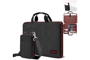 Laptop Case 15.6 Inch Briefcase Military-Grade Protection with Detachable Belt Bag, Compatible All Model of 15-16 Inch MacBoo