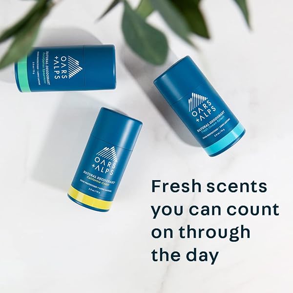 OARS + ALPS ALUMINUM FREE DEODORANT FOR MEN | LONG LASTING ODOR PROTECTION, CLEAR & FREE OF WHITE RESIDUE, ANTI-CHAFING SMOOTH GLIDE, DERMATOLOGIST TESTED, FRESH OCEAN SPLASH, 1PK, 2.6OZ