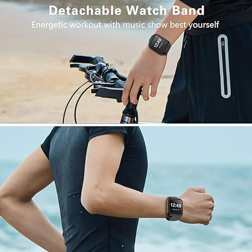 16GB Clip MP3 Player with Bluetooth, Sports Watch MP3 Player with