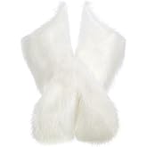 BABEYOND Women's Faux Fur Shawl Party Faux Fur Collar Fur Wraps for Winter Bridal Wedding Cover Up