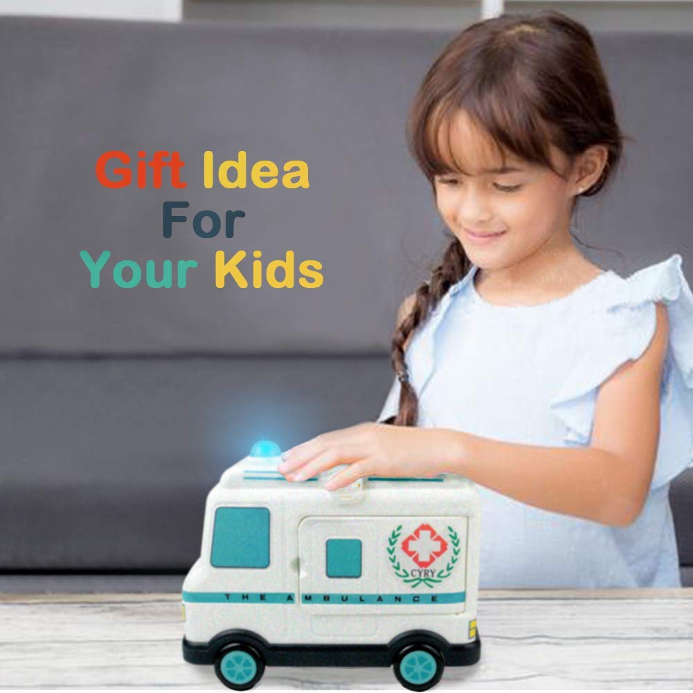 Malette Docteur Enfant Jouet Ambulance Kit Medecin Enfant Jeu de Rôle Valise Docteur 16 Pcs Jeu Imiter Docteur pour Bébé Enfants Garçon et Fille
