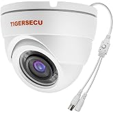 TIGERSECU 1080P Metal Wide Angle Dome Security Camera for DVR, Weatheproof for Indoor/Outdoor Use, Hybrid 4-in-1 OSD Switch for TVI/CVI/AHD/CVBS DVRs (Power Supply and Coaxial Cable Sold Separately)