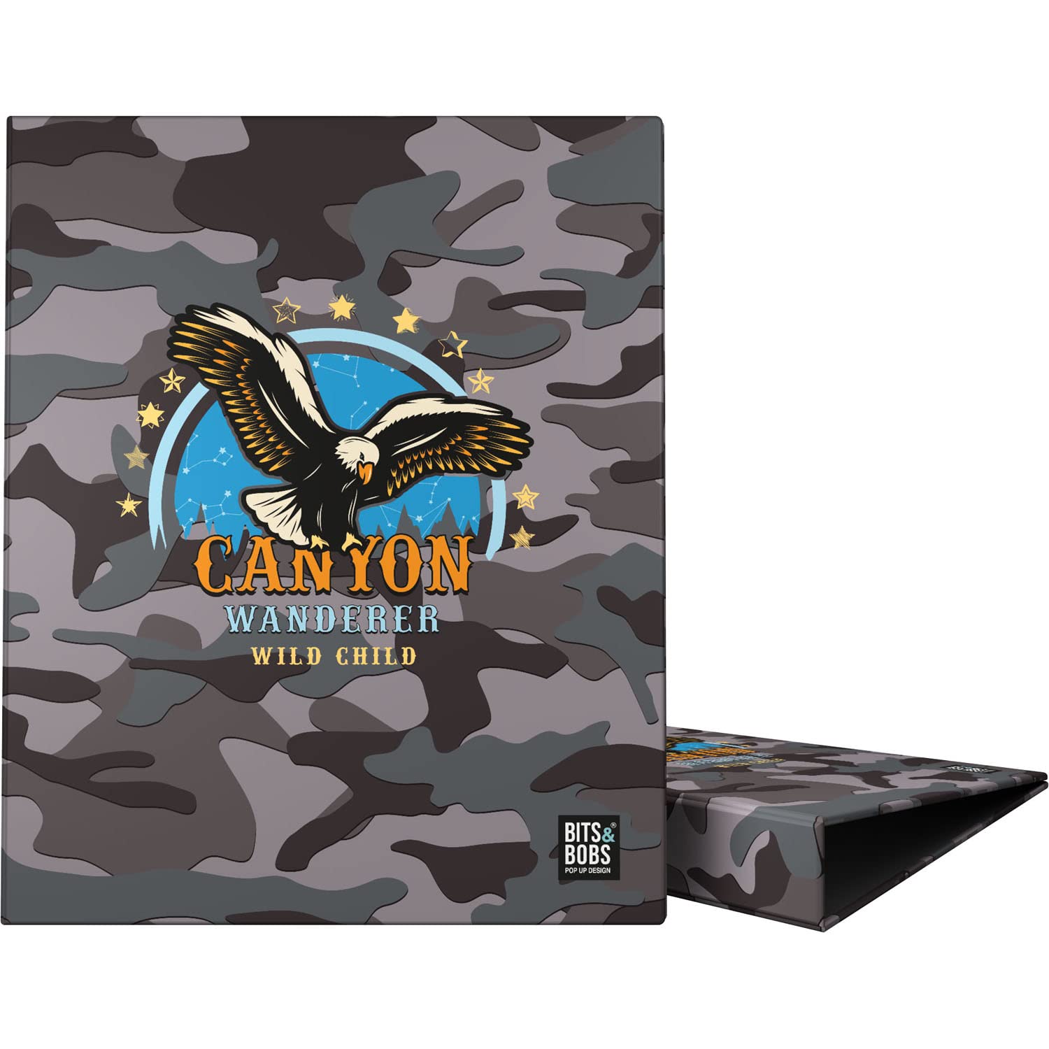 Grafoplás | A4 File Binder | 4 Mixed Rings 25 mm | Bits & Bobs Pop Up Desing Collection | Stamps | FSC Certified