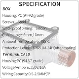 4vwin IP68 Waterproof Junction Box 2 Way Outdoor Cable Connector Max 10mm Cable view 2