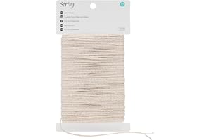 G2PLUS Cotton Butchers Twine - 2mm 164Ft Beige Natural Cotton Twine String Craft String for Gift Wrapping, DIY Crafts, Party Favors