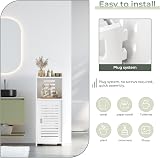 Dripex 4 Tier Bathroom Floor Cabinet White 30W x 30D x 80H cm Door Style 1 view 4