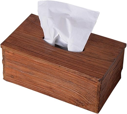 Bandeja de Bombeo Caja de Papel de Madera Maciza Mesa de café de Sala de Estar