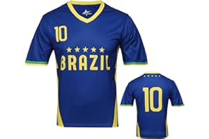 SURUIDA Soccer Jerseys for Men&Women S-2XL,#10 National Team Fan Soccer Practice Jerseys Football Shirt