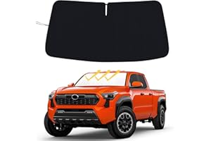 RAVOTOM Windshield Sun Shade for 2024 2025 2026 Toyota Tacoma Accessories Custom Fit Pickup Foldable Front Window Sun Visor 310T Thickened UV Heat Insulation Protection Keep Cool