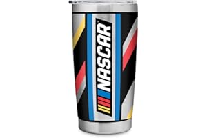 Rico Industries NASCAR Racing 20oz Stainless Steel Tumbler with Lid - Great For Coffee, Tea, Water or Cocktails