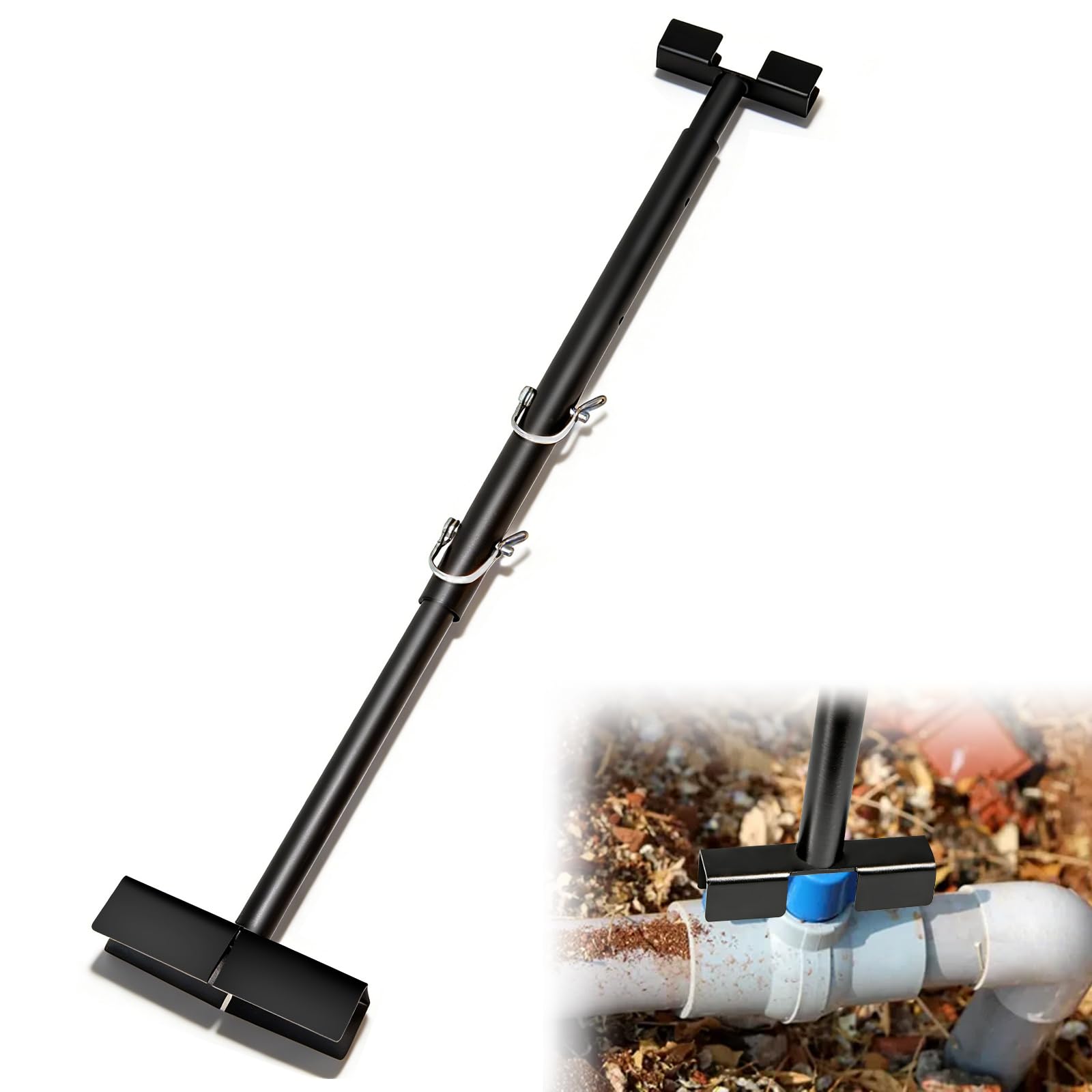 Photo 1 of Adjustable Long-Handle Ball Valve Wrench & Backflow Valve Key, Fits 1/2"–2" Plastic Ball Valves, Outdoor Water Shut-Off Tool for Irrigation, Backflow Preventers, Sprinkler Lines & Fire Riser Systems