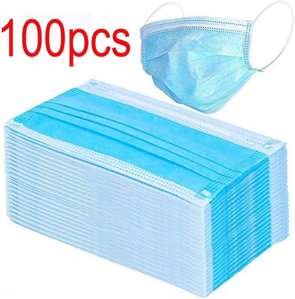 Baaqii 100pcs Disposable 3-ply Face Mask, 1count