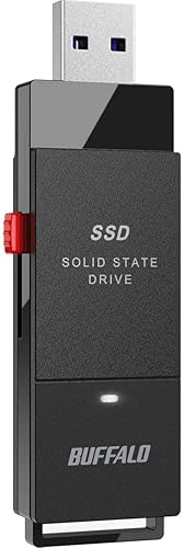Data Storage - BUFFALO External SSD 1TB - Up to 600MB/s - USB-C - USB-A - USB 3.2 Gen 2 (Compatible with PS4 / PS5 / Windows/Mac) - External Solid State Drive Stick - ‎‎SSD-PUT1.0U3B