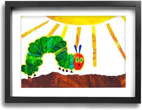 Amazon Co Jp Xingaka はらぺこあおむし 昆虫のイラスト 壁の絵 現代壁の絵 キャンバス絵画 装飾 お祝いやプレゼントに 木枠付きの完成品 絵画 軽くて取り付けやすい 木枠付40x30cm ホーム キッチン